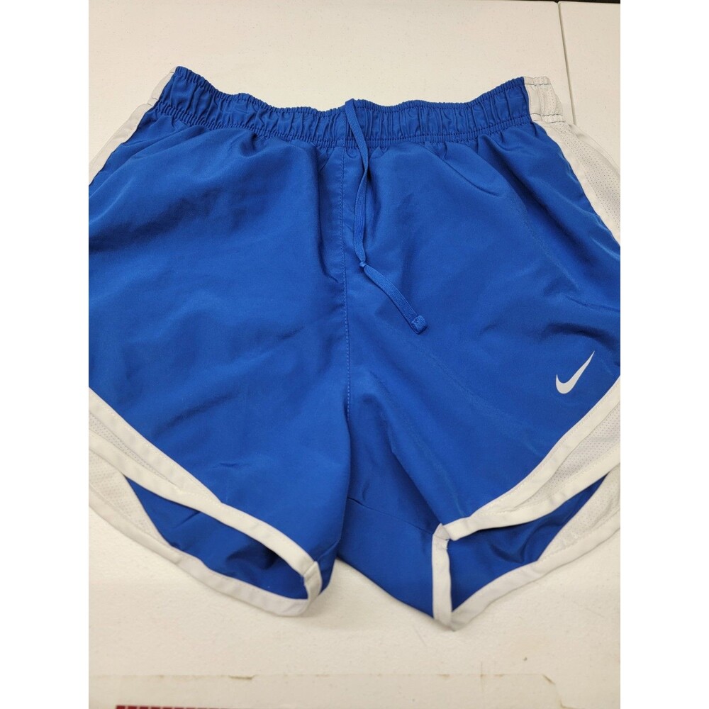 Nike Dri fit Shorts Women Size Small Blue and White with Drawstring Athleisure